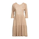 SEMICOUTURE セミクチュール ワンピース トップス レディース Short dresses Sand