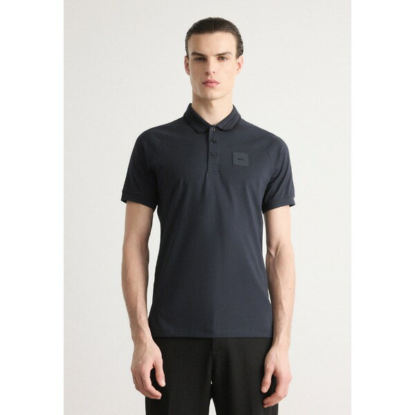 ボス メンズ サンダル シューズ PADDY - Polo shirt - dark blue