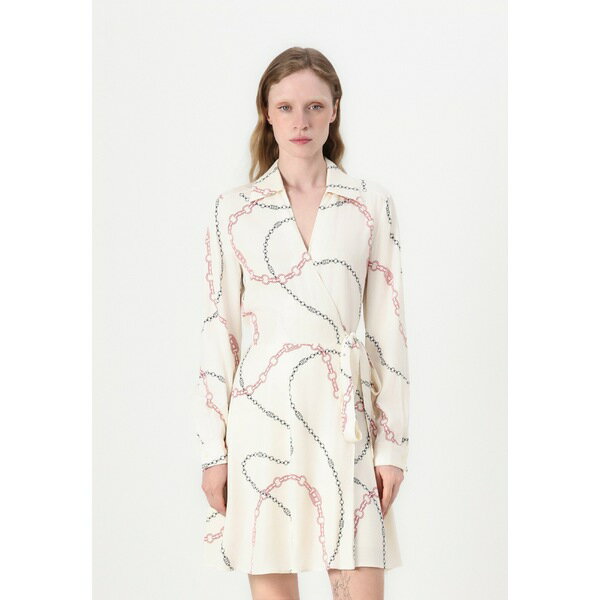 トミー ヒルフィガー レディース ワンピース トップス FLUID SHORT WRAP DRESS - Day dress - flag/calico