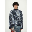ロベルトカヴァリ メンズ ジャケット&ブルゾン アウター MARBLE TECH TRACK - Summer jacket - blue