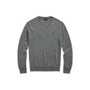 ラルフローレン 【送料無料】 ラルフローレン メンズ ニット&セーター アウター SLIM FIT WASHABLE WOOL V-NECK SWEATER Grey