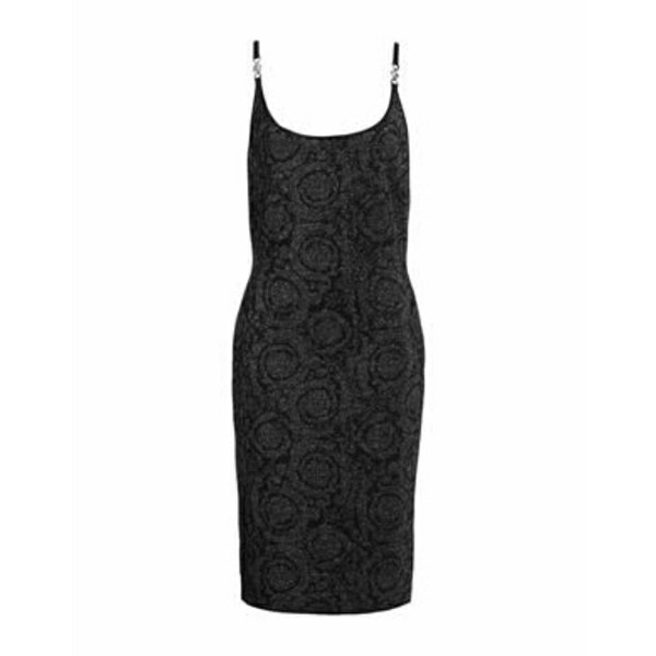【送料無料】 ヴェルサーチ レディース ワンピース トップス Midi dresses Black