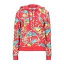 【送料無料】 モスキーノ レディース パーカー・スウェットシャツ アウター Sweatshirts Red