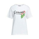 【送料無料】 エルマンノ フィレンツェ レディース Tシャツ トップス T-shirts White(4)