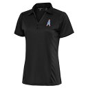 アンティグア レディース ポロシャツ トップス Houston Oilers Antigua Women's Throwback Logo Tribute Polo Charcoal