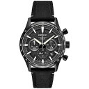 ZCR[ Y rv ANZT[ Men's Chronograph Essentials Black Nylon Strap Watch 43mm Black