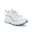 イージースピリット レディース スニーカー シューズ Women's Romy Round Toe Casual Lace Up Walking Shoes White, Medium Blue