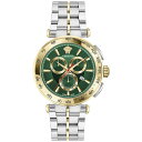 FT[` Y rv ANZT[ Men's Swiss Chronograph Aion Two-Tone Stainless Steel Bracelet Watch 45mm Two Tone