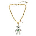 ベッツィジョンソン メンズ ネックレス・チョーカー アクセサリー Faux Stone Bear Convertible Ornament Necklace White