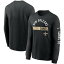 ʥ  T ȥåץ New Orleans Saints Nike Fan Gear Color Bar Long Sleeve TShirt Black