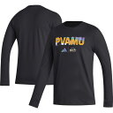 アディダス メンズ Tシャツ トップス Prairie View A&M Panthers adidas Honoring Black Excellence Long Sleeve TShirt Black