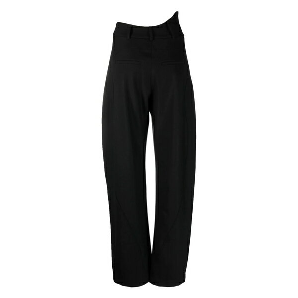 シーナ レディース カジュアルパンツ ボトムス straight-leg asymmetric trousers Black