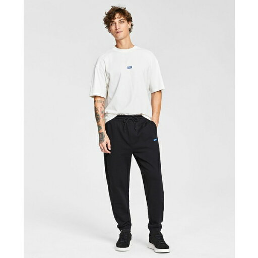 ヒューゴボス メンズ カジュアルパンツ ボトムス Men's Napin French Terry Jogger Pants Black