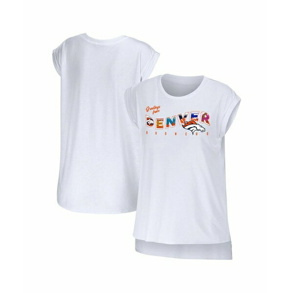 ウェア バイ エリン・アンドリューズ レディース カットソー トップス Women's White Denver Broncos G..