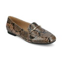 ジャーニーコレクション レディース スリッポン・ローファー シューズ Women's Wrenn Slip On Loafers Snake, Brown