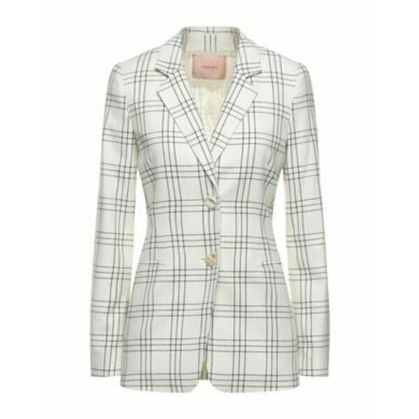 【送料無料】 ツインセット レディース ジャケット&ブルゾン アウター Blazers White