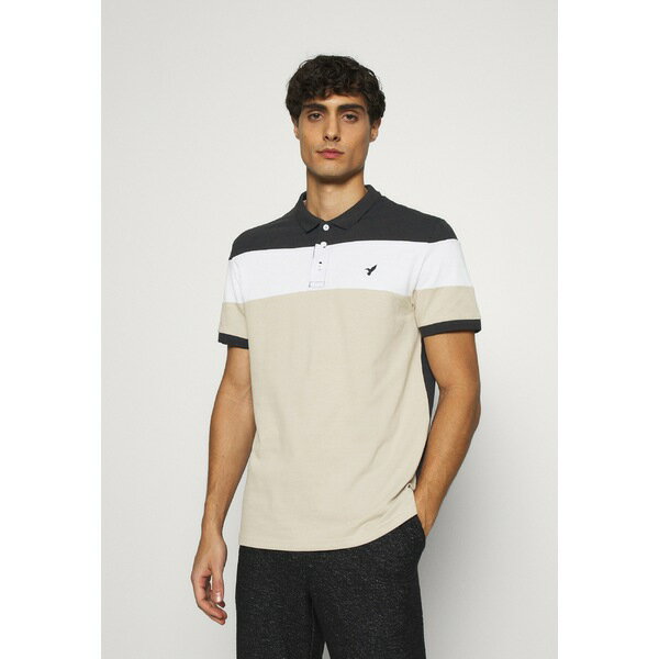 ピア ワン メンズ Tシャツ トップス Polo shirt - black/sand