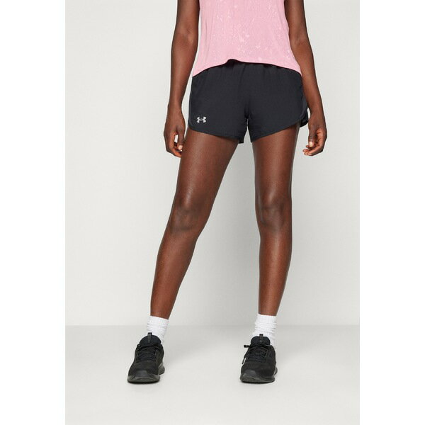 アンダーアーマー レディース フィットネス スポーツ FLY SHORTS - Sports shorts - black/reflective