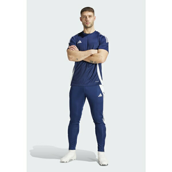 アディダス メンズ カジュアルパンツ ボトムス TIRO 24 SLIM - Tracksuit bottoms - team navy blue white