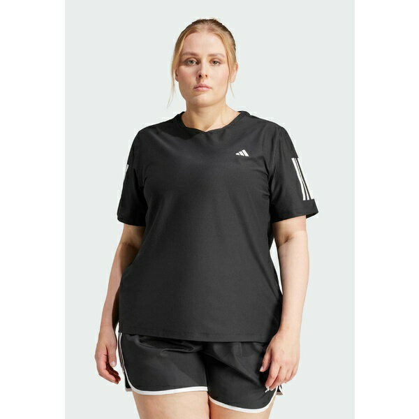 アディダス レディース フィットネス スポーツ OWN THE RUN PLUS SIZE - Sports T-shirt - black