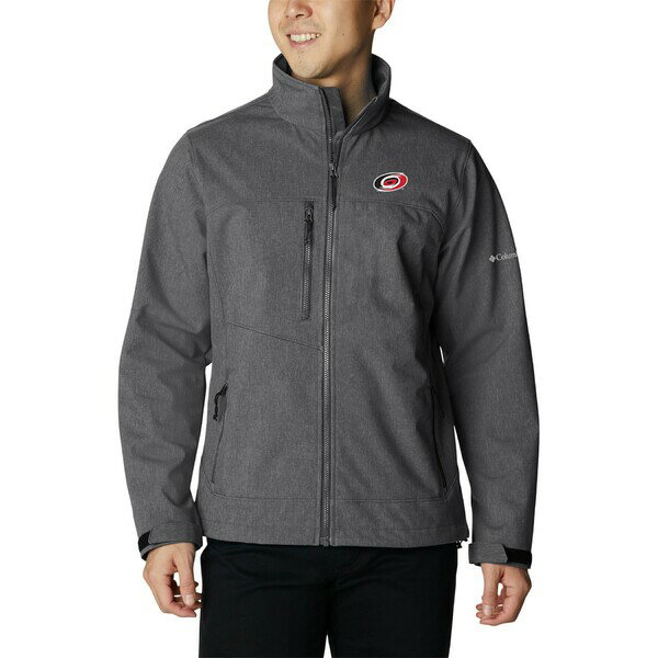 コロンビア メンズ パーカー・スウェットシャツ アウター Carolina Hurricanes Columbia Ascender II FullZip Jacket Gray