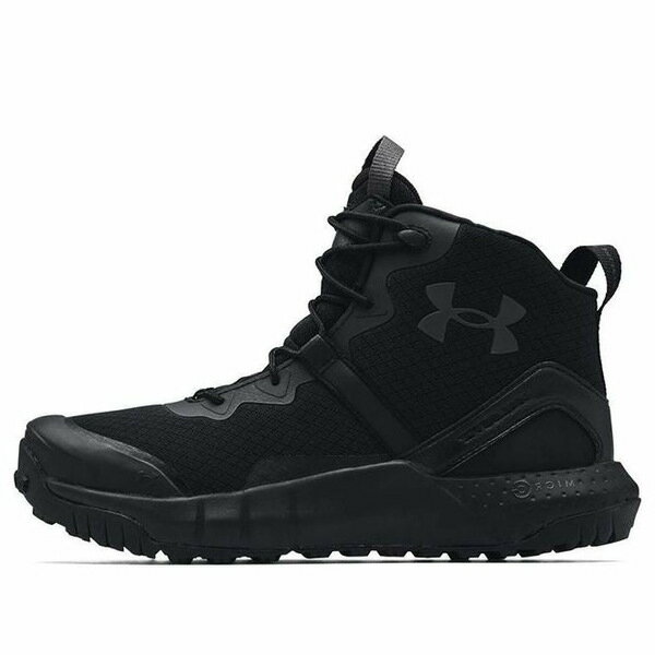 Under Armour アンダーアーマー メンズ スニーカー 【Under Armour Micro G Valsetz Zip Mid Tactical Boots 'Black Jet Grey' 3023747..