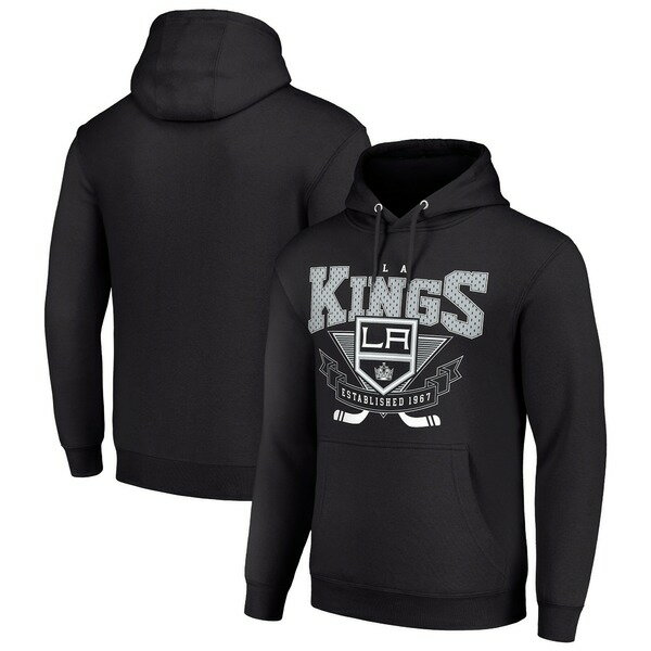 スターター メンズ ジャケット&ブルゾン アウター Los Angeles Kings Starter Team Logo Graphic Fleece TriBlend Pullover Hoodie Black