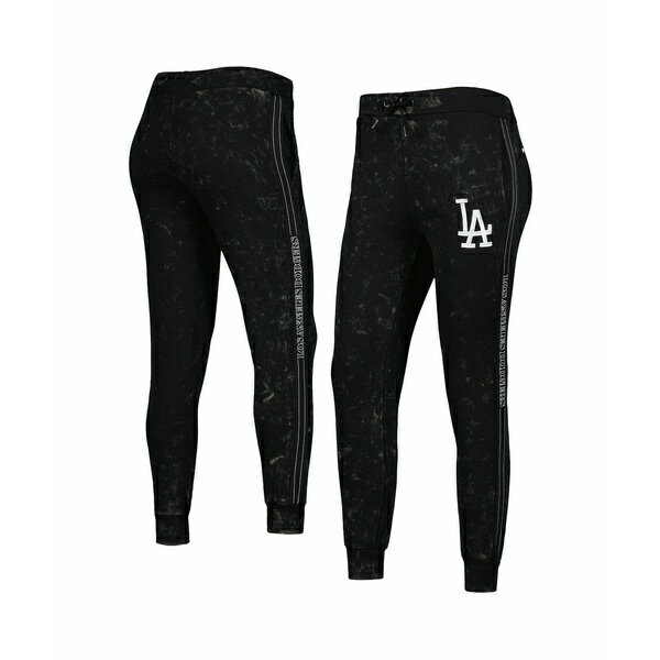 ザ ワイルド コレクティブ レディース カジュアルパンツ ボトムス Women's Black Los Angeles Dodgers Marble Jogger Pants Black(4)