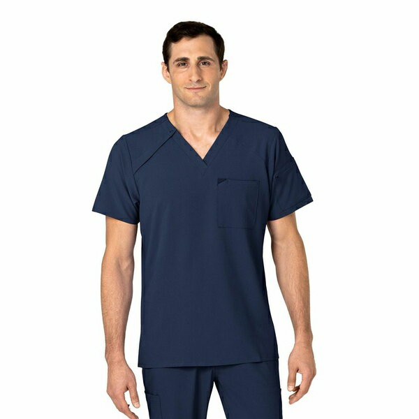 ウィンク メンズ シャツ トップス Men's RENEW EZ Zip Scrub Top Navy