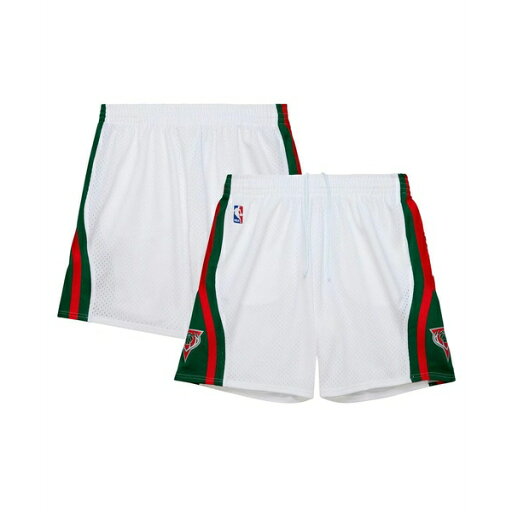 ミッチェル&ネス メンズ カジュアルパンツ ボトムス Men's White Milwaukee Bucks 2013/14 Swingman Shorts White ミッチェル&ネス メンズ カジュアルパンツ ボトムス Men's White Milwaukee Bucks 2013/14 Swingman Shorts White