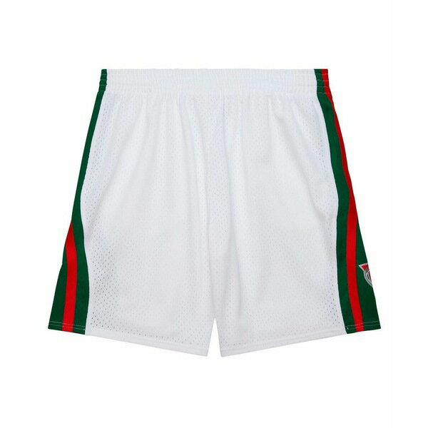ミッチェル&ネス メンズ カジュアルパンツ ボトムス Men's White Milwaukee Bucks 2013/14 Swingman Shorts White