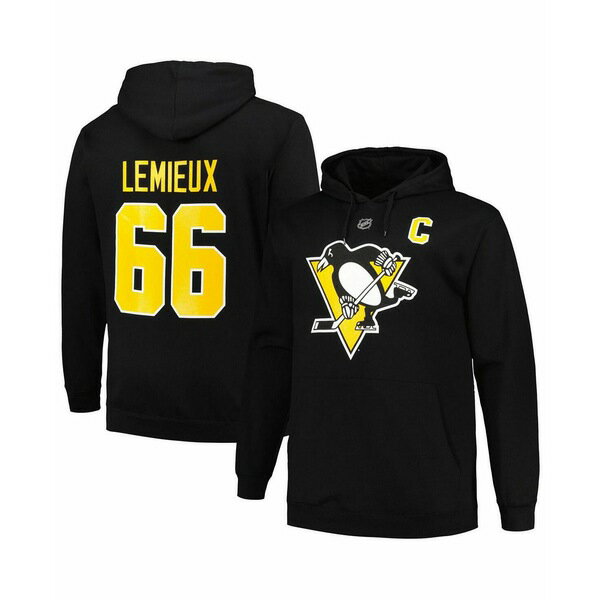 ■トップスサイズ 単位(cm) USサイズ｜胸囲(cm) XS(32-34in)｜84 S(34-36in)｜88 M(36-38in)｜94 L(38-40in)｜100 XL(42-44in)｜106 ■ブランド Profile (プロフィール)■商品名 Men's Mario Lemieux Black Pittsburgh Penguins Big and Tall Name and Number Pullover Hoodie■こちらの商品は米国・ヨーロッパからお取り寄せ商品となりますので、 お届けまで10日〜2週間前後お時間頂いております。 ■各ブランド・商品・デザインによって大きな差異がある場合がございます。 ■あくまで平均的なサイズ表ですので、「参考」としてご利用ください。 ■店内全品【送料無料】です！（※沖縄・離島は別途送料3,300円がかかります）