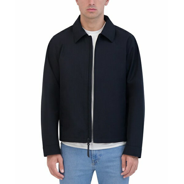 ロバートグラハム メンズ ジャケット&ブルゾン アウター Men's Textured Full-Zip Water-Resistant Jacket Black