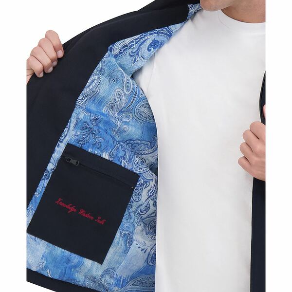 ロバートグラハム メンズ ジャケット＆ブルゾン アウター Men's Textured Full-Zip Water-Resistant Jacket Black