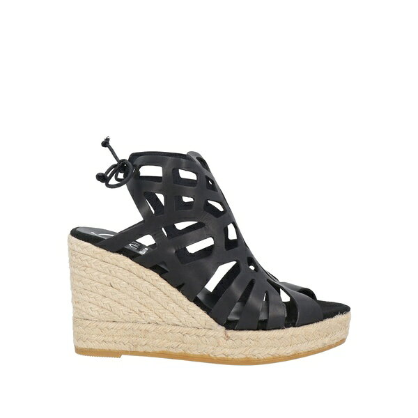 【送料無料】 カンナ レディース サンダル シューズ Espadrilles Black