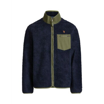 ラルフローレン POLO RALPH LAUREN メンズ ジャケット＆ブルゾン アウター HYBRID FLEECE JACKET Dark blue