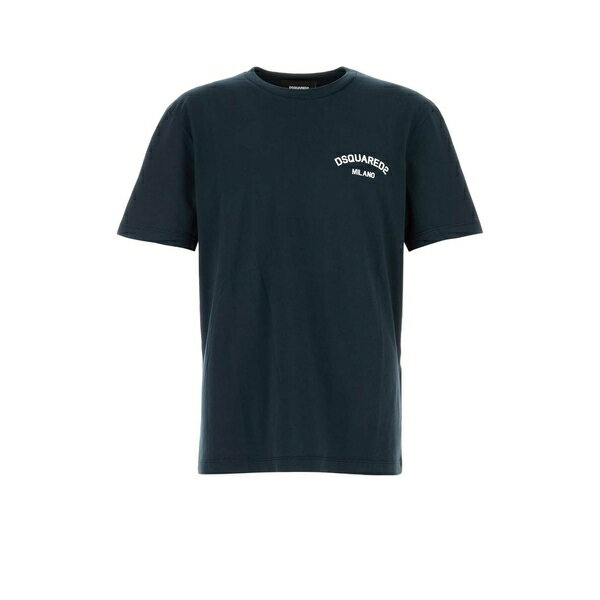 ディースクエアード メンズ Tシャツ トップス Dark Blue Cotton T-shirt DARKNAVY