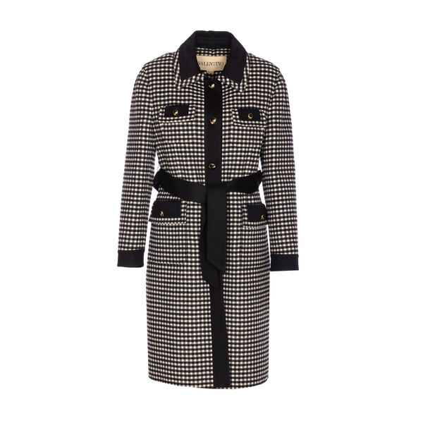 ヴァレンティノ ガラヴァーニ レディース ジャケット&ブルゾン アウター Micro Vichy Coat Black