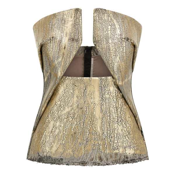 リックオウエンス レディース カットソー トップス 'woven Prong' Top Gold