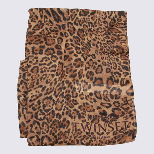 ツインセット レディース マフラー・ストール・スカーフ アクセサリー Animal Print Scarves ST.ANIMAL..