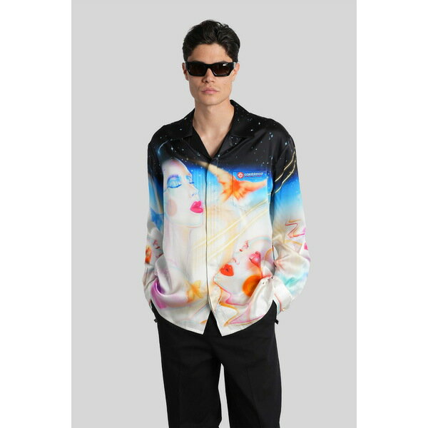 カサブランカ メンズ シャツ トップス Shirt In Multicolor Silk multicolorのサムネイル