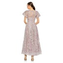 }bN_K fB[X s[X gbvX Women's Embroidered High Neck Cap Sleeve A Line Gown Lilac