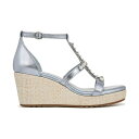 ナチュライザー レディース サンダル シューズ Serena Wedge Sandals Light Blue Metallic Faux Leather