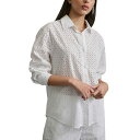 _iLj[[N fB[X Jbg\[ gbvX Women's Eyelet Long-Sleeve Button-Front Blouse Wht - White