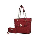 MKFRNV fB[X g[gobO obO Chiari Tote Bag with Wallet by Mia K Wine