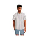 ランズエンド メンズ シャツ トップス Men 039 s Traditional Fit Short Sleeve Seersucker Shirt Rainbow pin stripe