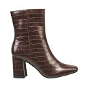 GC` zXg fB[X u[c V[Y Women's Ella Heeled Croco Boots Brown Crocodile