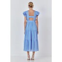 エンドレスローズ レディース ワンピース トップス Women 039 s Open Back Maxi Dress Ocean blue