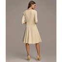 ダナキャラン レディース ワンピース トップス Women's Structured A-Line Dress Parchment