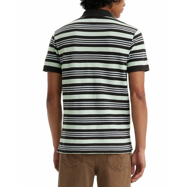 リーバイス メンズ シャツ トップス Men 039 s Housemark Regular Fit Short Sleeve Polo Shirt Cavern Stripe Dusty Aqua